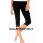 Leggings pantacapri donna Tramonte in morbida microfibra con bordo in pizzo