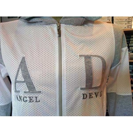 Giubbotto uomo Angel Devil, tessuto retato con logo ricamato