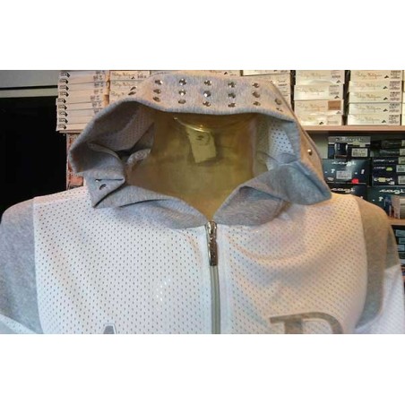 Giubbotto uomo Angel Devil, tessuto retato con logo ricamato