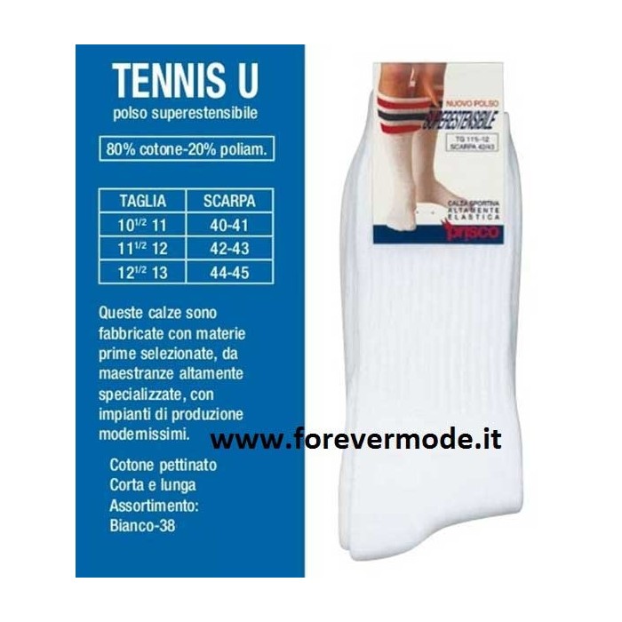6 Calze uomo Prisco corte in cotone spugna comfort sportivo