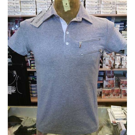 Polo uomo Angel Devil, doppio taschino con logo su manica