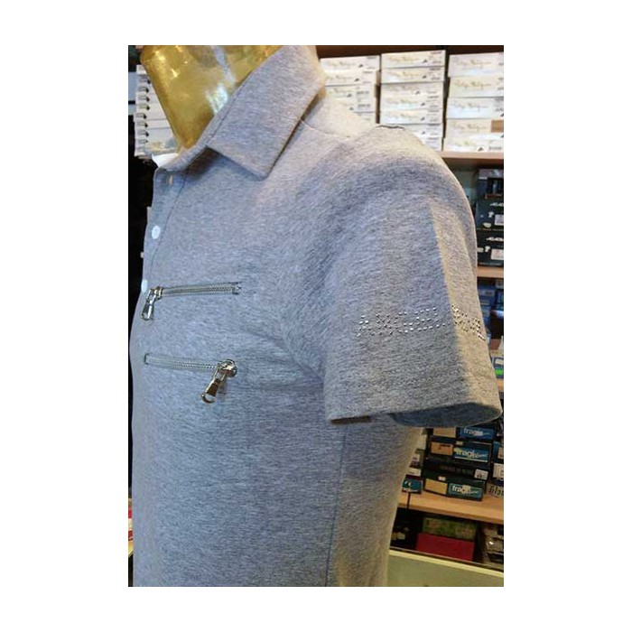 Polo uomo Angel Devil, doppio taschino con logo su manica