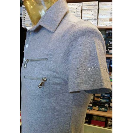 Polo uomo Angel Devil, doppio taschino con logo su manica