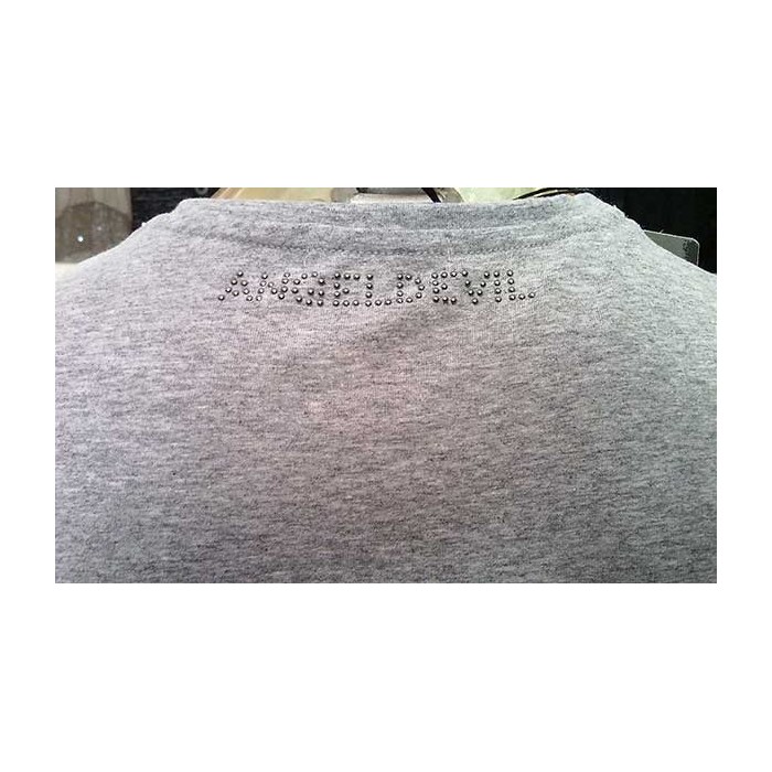 T-shirt uomo Angel Devil manica corta a girocollo con vero taschino borchiato