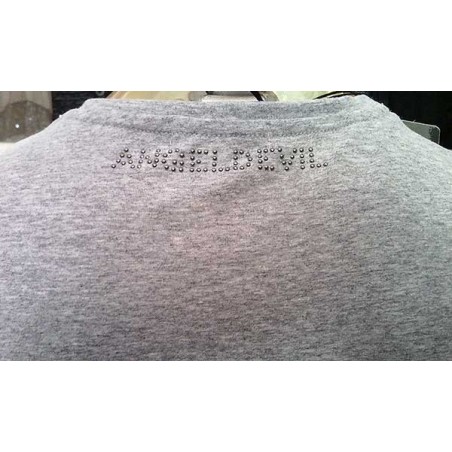 T-shirt uomo Angel Devil manica corta a girocollo con vero taschino borchiato