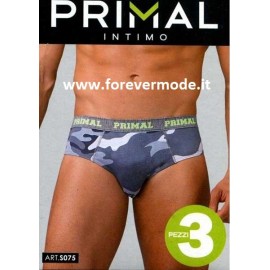 3 Slip uomo Primal in cotone a fantasia con elastico loggato 2