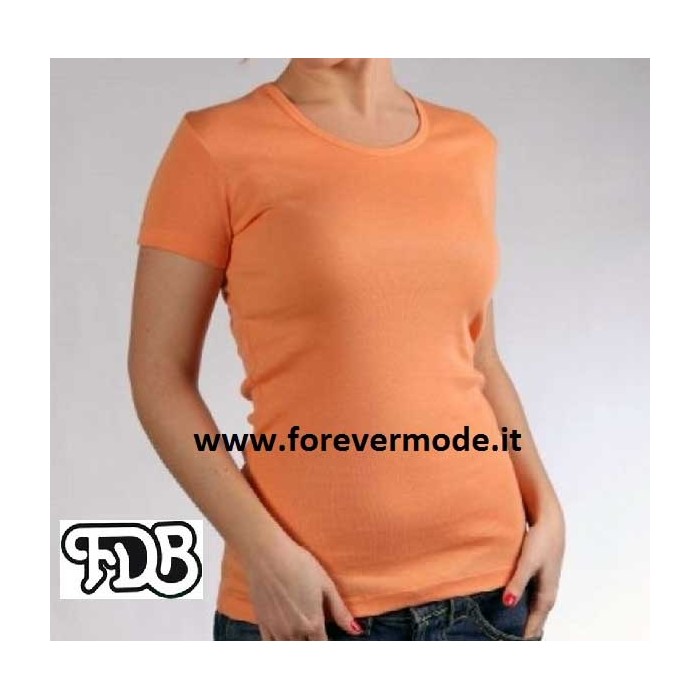 Sottogiacca donna FDB a manica corta in cotone elasticizzato