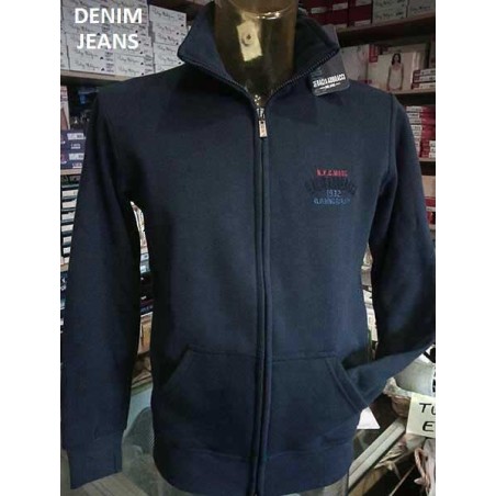 Felpa uomo Baci & Abbracci con piccolo logo ricamato e tasche