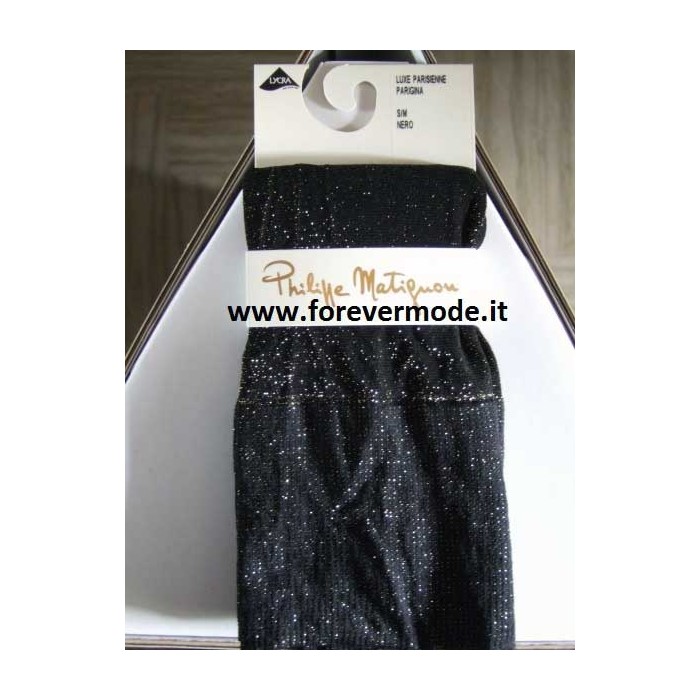Parigina donna Matignon Luxe semi velato nero e oro