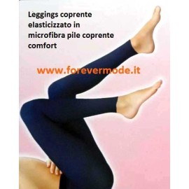 Leggings donna Scopri in microfibra pile coprente e felpata