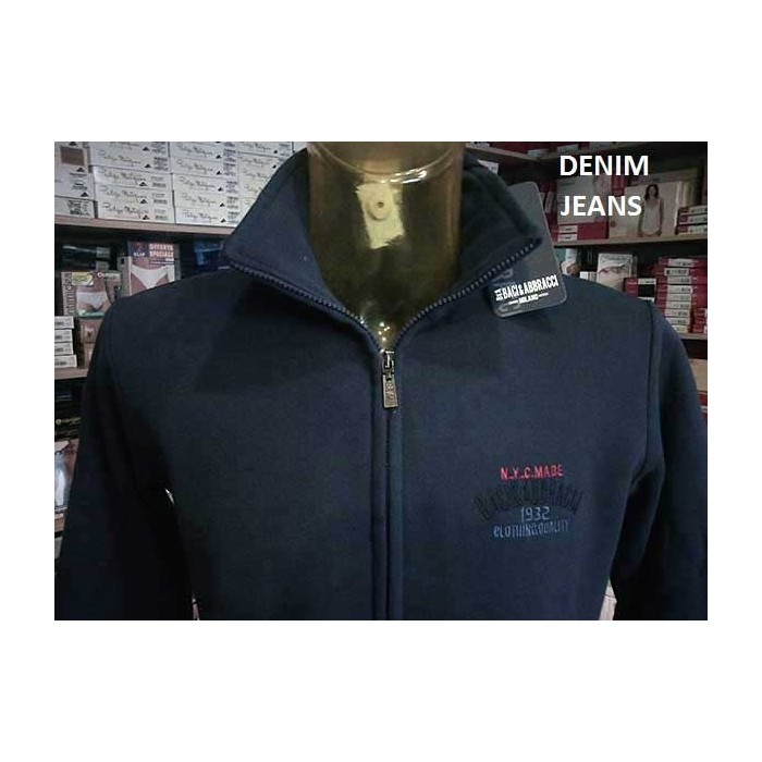 Felpa uomo Baci & Abbracci con piccolo logo ricamato e tasche