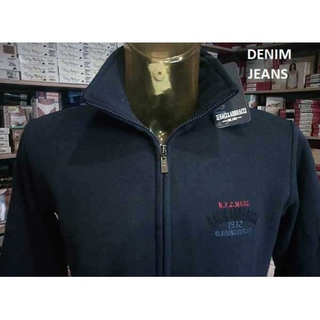 Felpa uomo Baci & Abbracci con piccolo logo ricamato e tasche