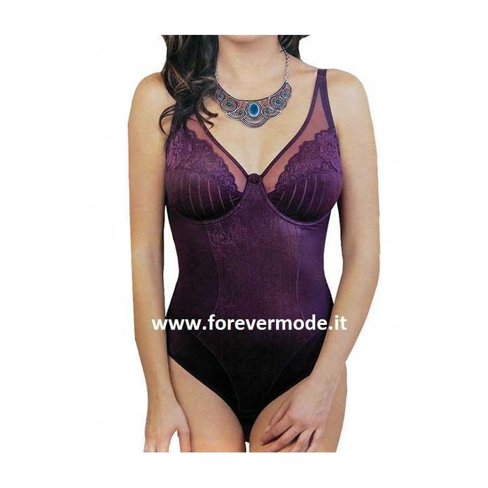 Body donna Selene con ferretto non imbottito in micro operata