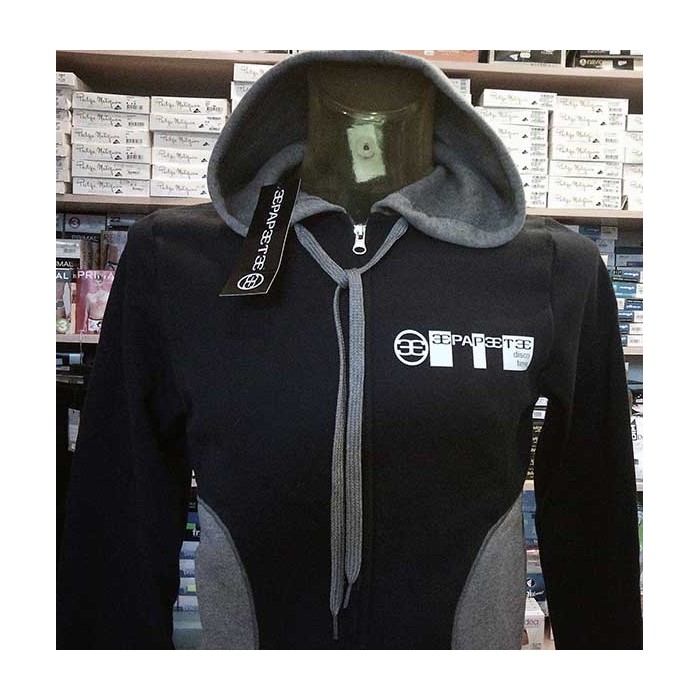 Felpa uomo Papeete con stampa logo frontale, tasche e cappuccio