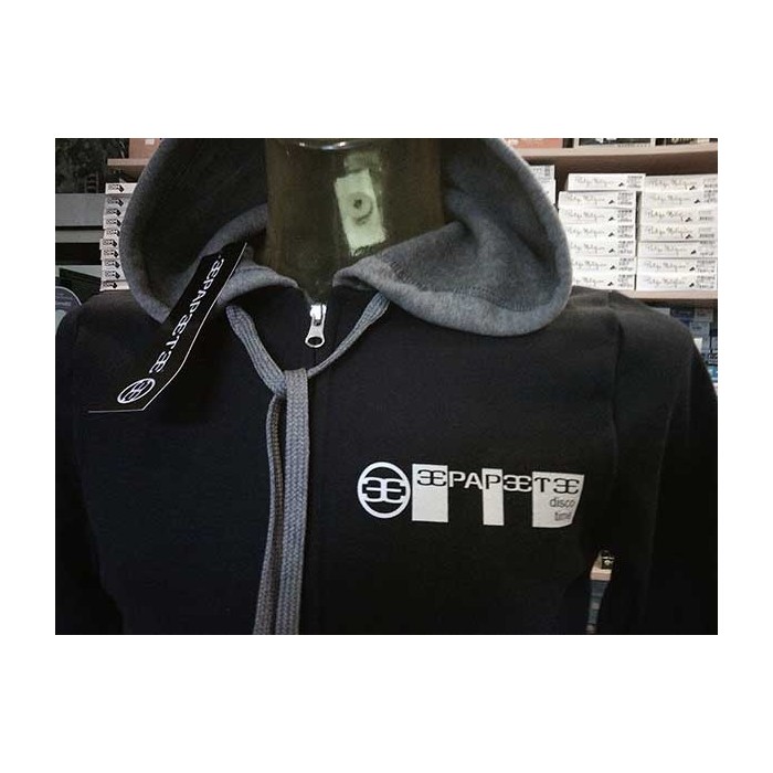 Felpa uomo Papeete con stampa logo frontale, tasche e cappuccio