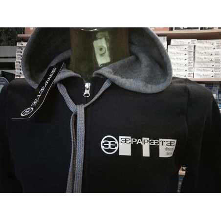 Felpa uomo Papeete con stampa logo frontale, tasche e cappuccio