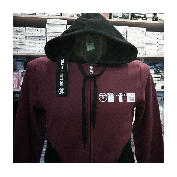 Felpa uomo Papeete con stampa logo frontale, tasche e cappuccio