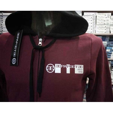 Felpa uomo Papeete con stampa logo frontale, tasche e cappuccio