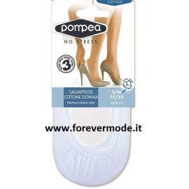 3 Paia salvapiede donna Pompea in leggero cotone liscio