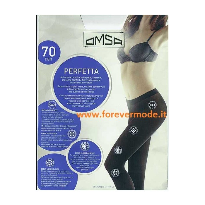 2 Collant donna Omsa Perfetta 70 coprente, microfibra tuttonudo