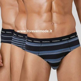 3 Slip uomo Primal in cotone fantasia con elastico loggato