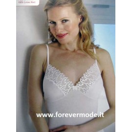 3 Canottiere donna Gicipi a spalla stretta in filoscozia con forma del seno e pizzo
