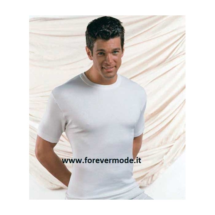 T-Shirt uomo Filam manica corta a girocollo in caldo cotone felpato