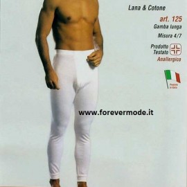 3 Mutande uomo Leable a gamba lunga con cotone sulla pelle e caldo misto lana fuori 2