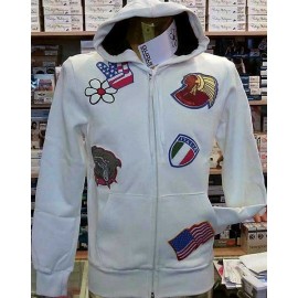 Felpa uomo Guru con stampe frontali, tasche e cappuccio