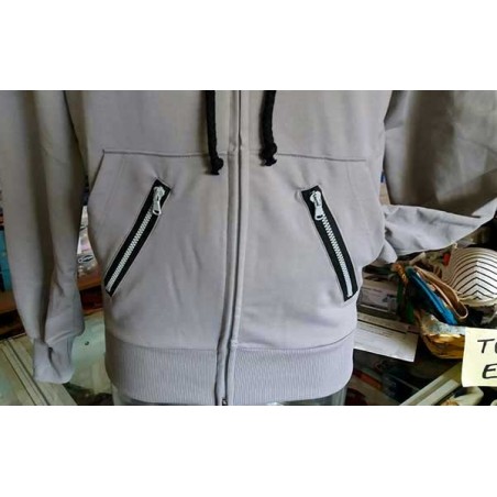 Felpa uomo Guru aperta zip, con logo ricamato,tasche e cappuccio