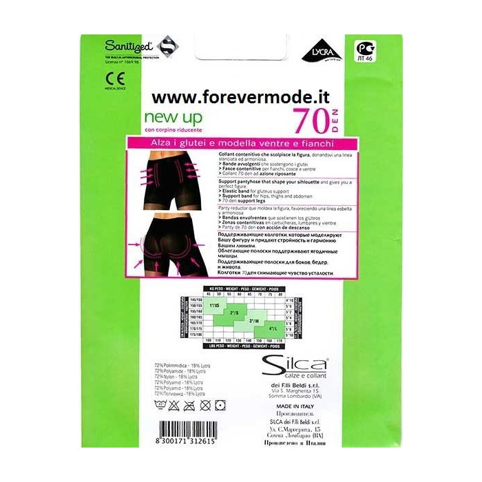 Collant donna Silca New Up 70 contenitivo e modellante