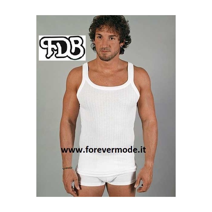 Canottiera uomo FDB a spalla stretta in cotone scartoago