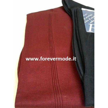 6 Calze uomo Rossi lunghe in filo di scozia, liscie e resistenti