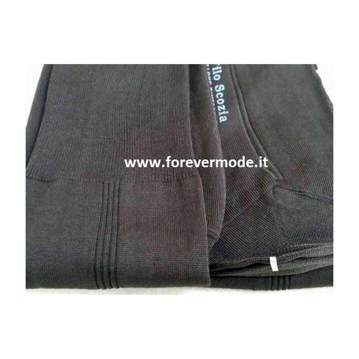 6 Calze uomo Rossi lunghe in filo di scozia, liscie e resistenti