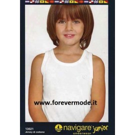 6 Canottiere bambino Navigare a spalla larga in fresco puro cotone