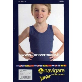 6 Canottiere bambino Navigare a spalla larga in fresco puro cotone 2