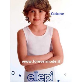 Canottiera bambino Ellepi spalla larga girocollo in cotone 2