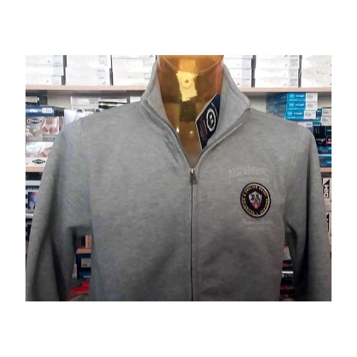 Felpa uomo Baci & Abbracci in cotone con logo ricamato e tasche