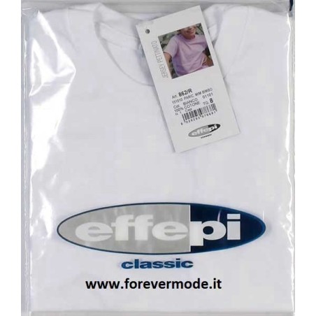 Maglia bambino Effepi manica corta girocollo in cotone pettinato