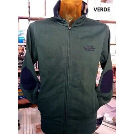 Felpa uomo Baci & Abbracci con logo ricamato e toppe sui gomiti