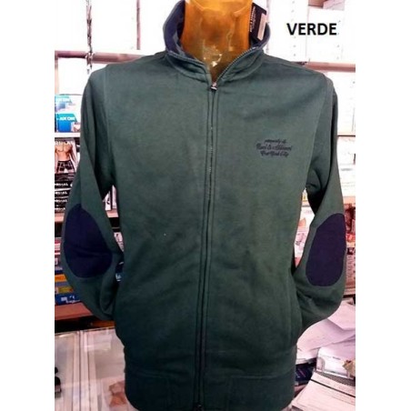 Felpa uomo Baci & Abbracci con logo ricamato e toppe sui gomiti