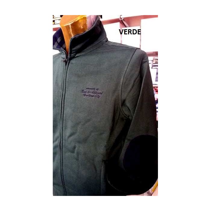 Felpa uomo Baci & Abbracci con logo ricamato e toppe sui gomiti