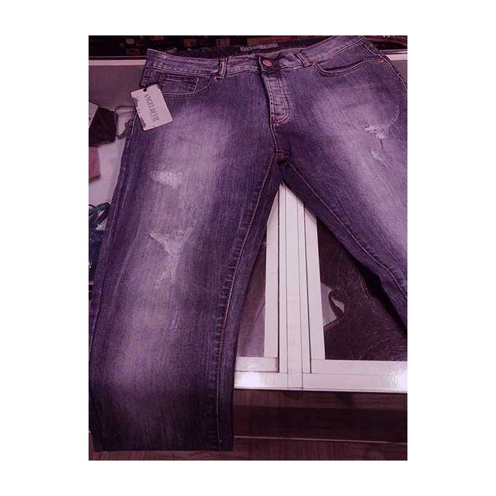 Jeans uomo Angel Devil elasticizzato con rotture frontali