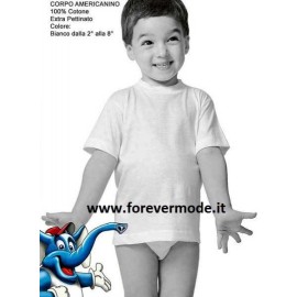 Maglia bambino Fragi manica corta a girocollo in puro cotone