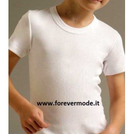 3 Maglie bambino Liabel o FDB manica corta a girocollo in caldo cotone felpato invernale