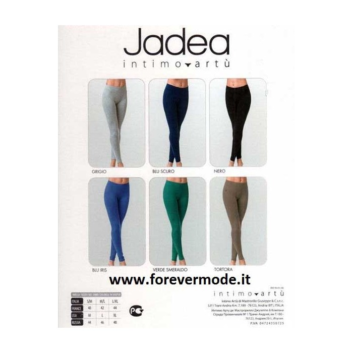 Leggings donna Jadea lungo in leggero cotone elasticizzato liscio estivo