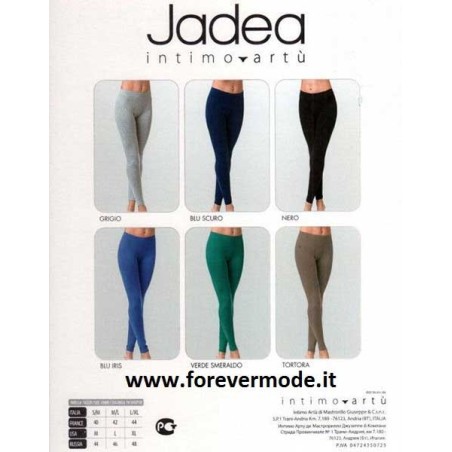 Leggings donna Jadea lungo in leggero cotone elasticizzato liscio estivo