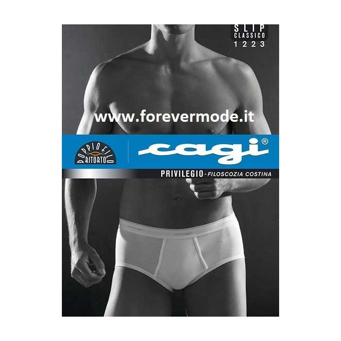 Slip uomo Cagi, taglio classico a costina fine senza apertura