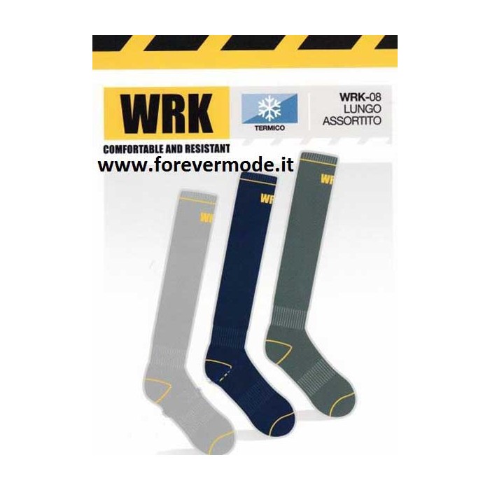 3 paia di calze uomo WRK lunghe in spugna anti infortunistica