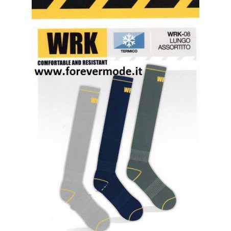 3 paia di calze uomo WRK lunghe in spugna anti infortunistica